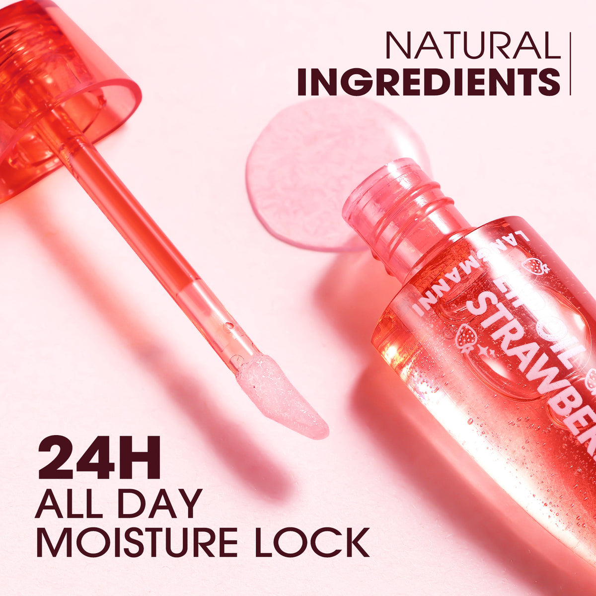 Strawberry Flavor Aloe Lip Gloss - Nourishing Moisturizing Lip Shine