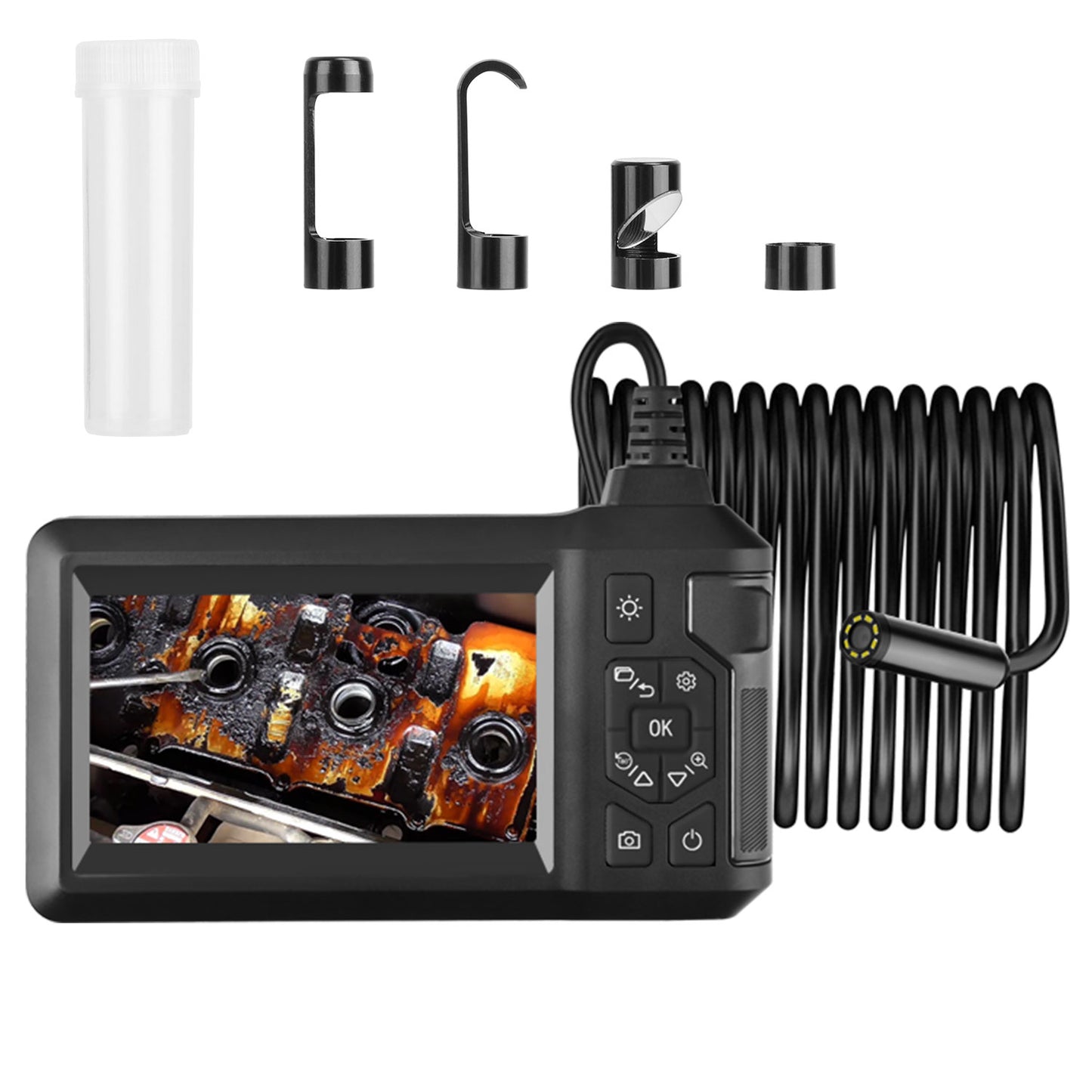 Endoscope Camera with 4.3-Inch Color Screen 1080P Waterproof 8mm Borescope Inspection Tool