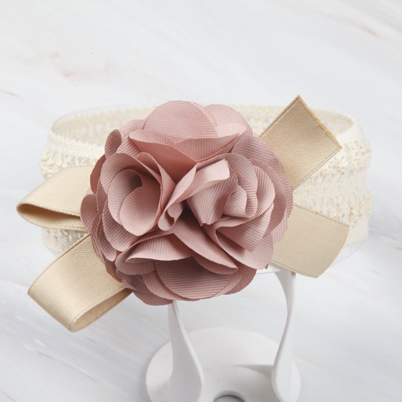 Wide Flower Hair Band - Colorful Plaid Bow Headband for Women