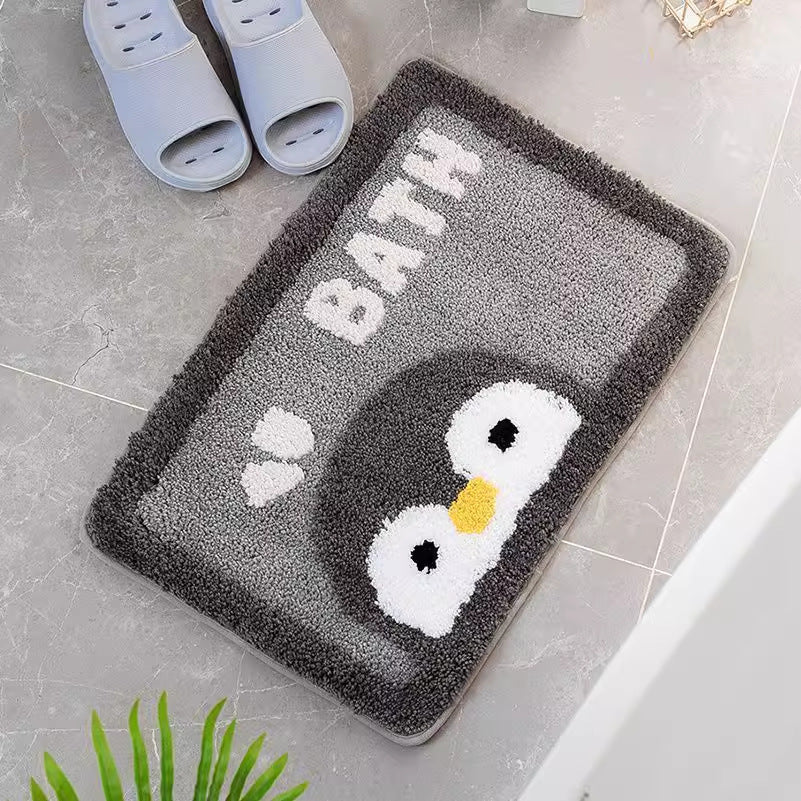 Cute Faux Lambswool Floor Mat for Bathroom and Bedroom - Absorbent and Plush