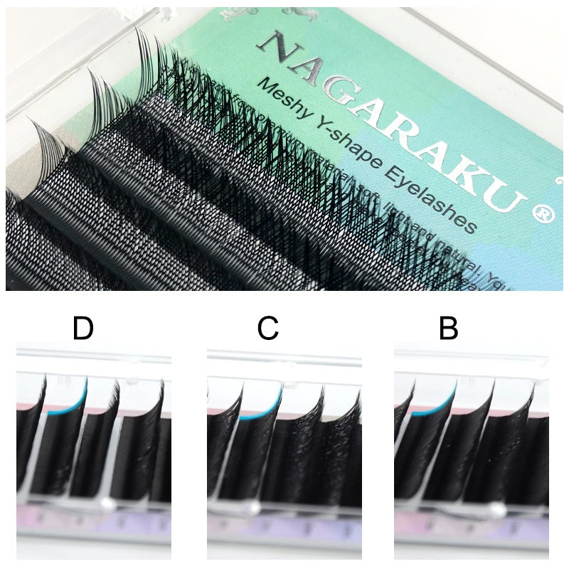 Natural Mesh Woven False Eyelashes - Thick, Light, Reusable for Makeup
