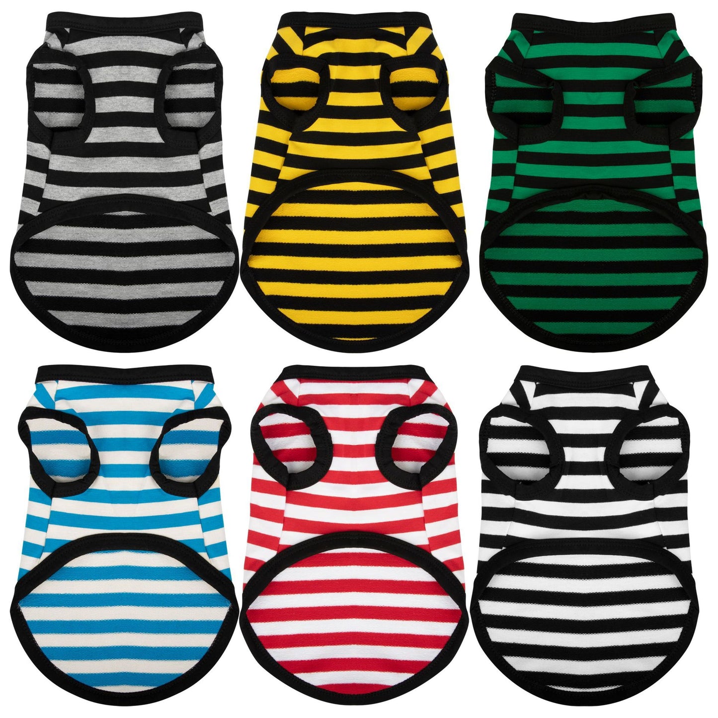 Summer Thin Cotton Striped Dog Vest - Casual Pet Top for Small & Medium Dogs