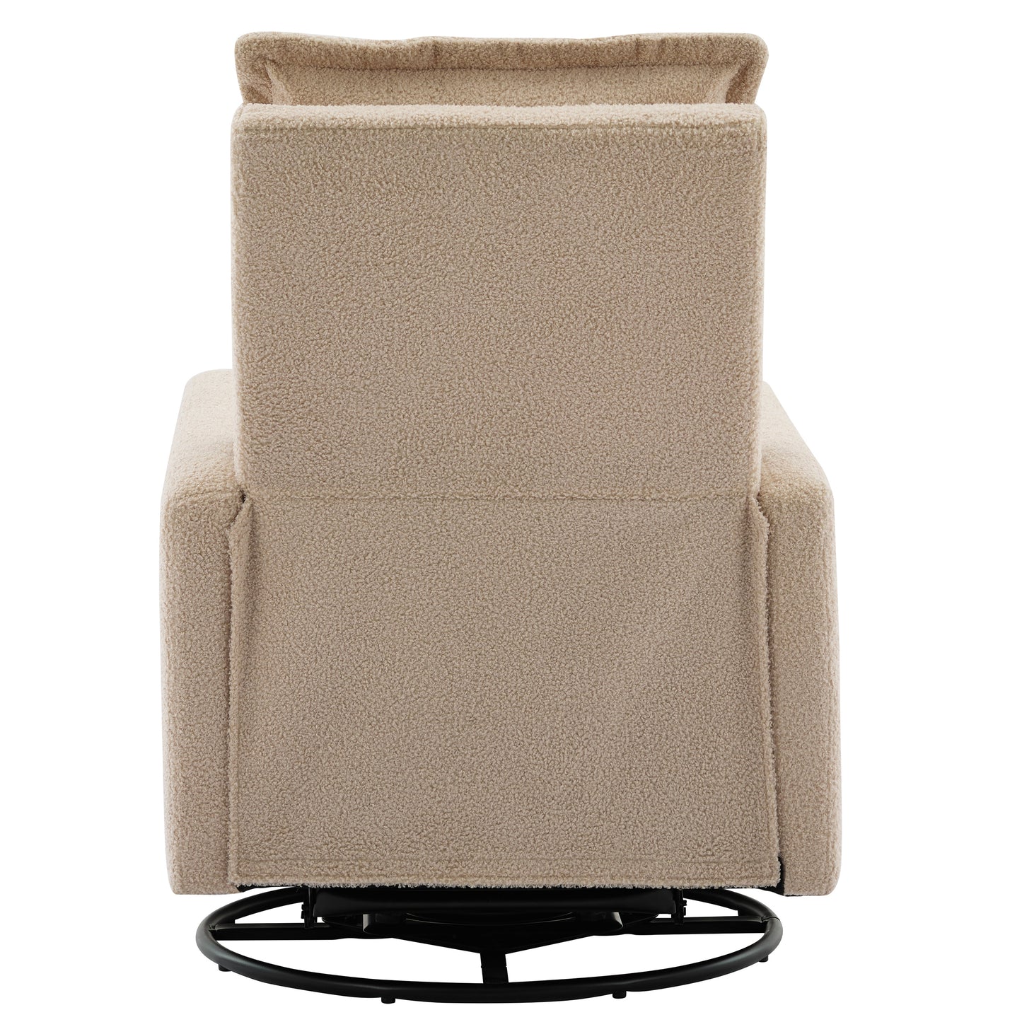 Swivel Rocker Recliner Chair - Teddy Fleece Oatmeal
