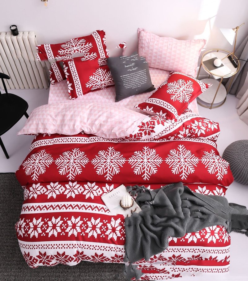 Christmas Eve Down Quilt Cover Bedding Set Multiple Sizes & Patterns