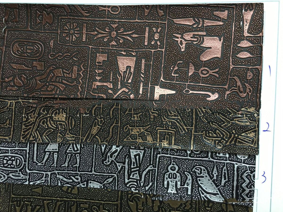 Artificial Leather Fabric for Crafts and Upholstery - Antique Pattern