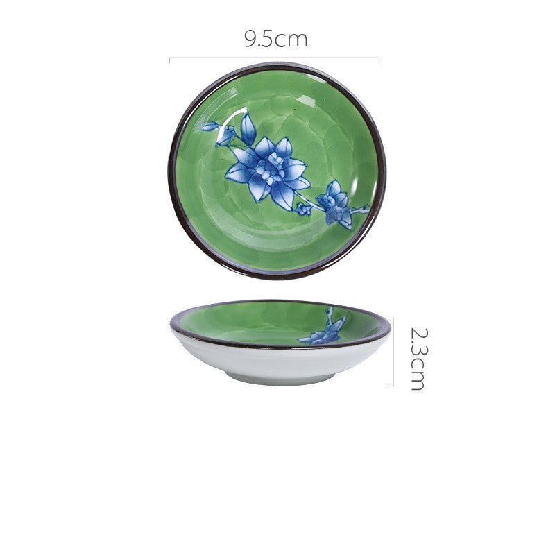 Japanese Ceramic Snack Dish - Hand-Painted & Microwave Safe