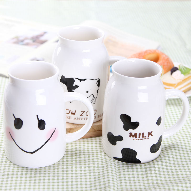 Creative Cow Ceramic Mug - Kitchen Drinkware, 301-400mL, Multiple Colors