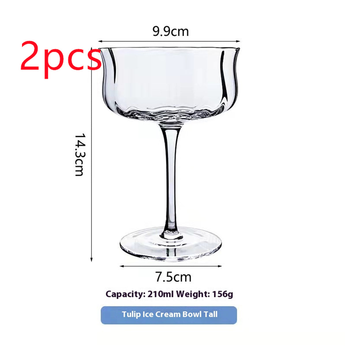Simple Ins Style Handmade Crystal Glass Goblet - Multiple Variants
