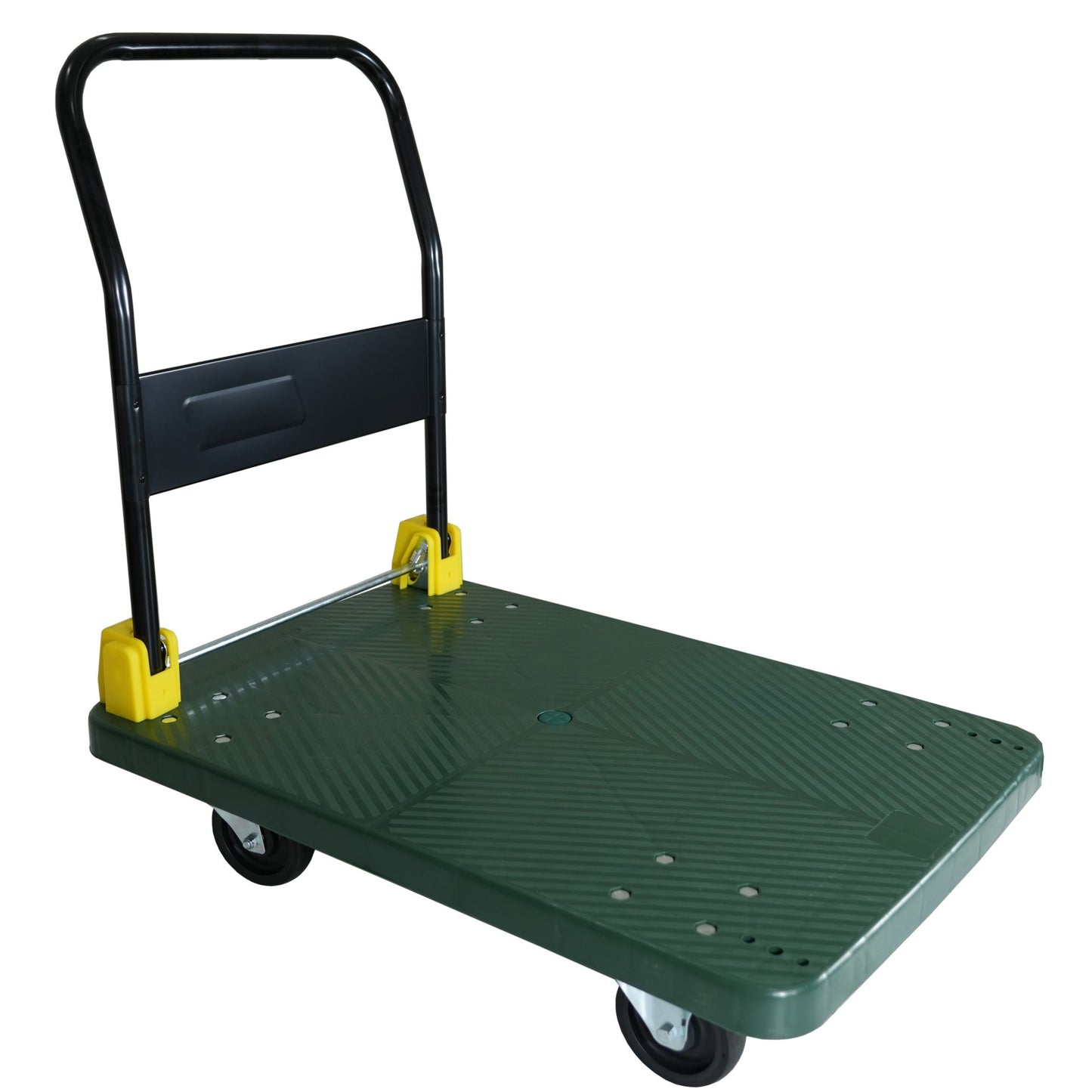 Foldable Push Hand Truck Cart - 880 Lbs Capacity, Green