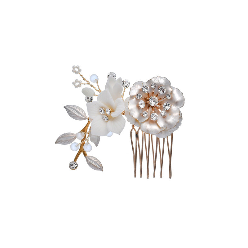 Handmade Ceramic Flower Hair Comb - Multiple Sizes