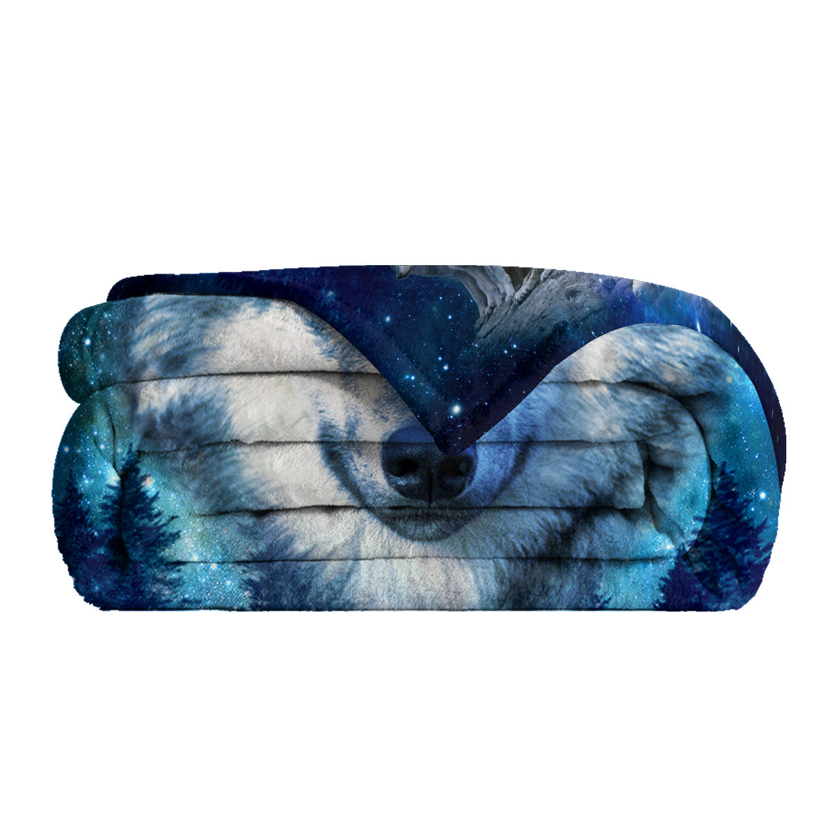 Starry Wolf Pack Flannel Sofa Blanket - Soft Warm Home Use Bedding Set