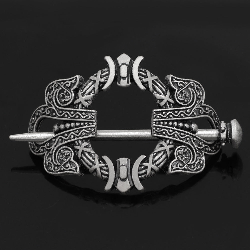 Retro Silver Metal Hair Barrette Clip