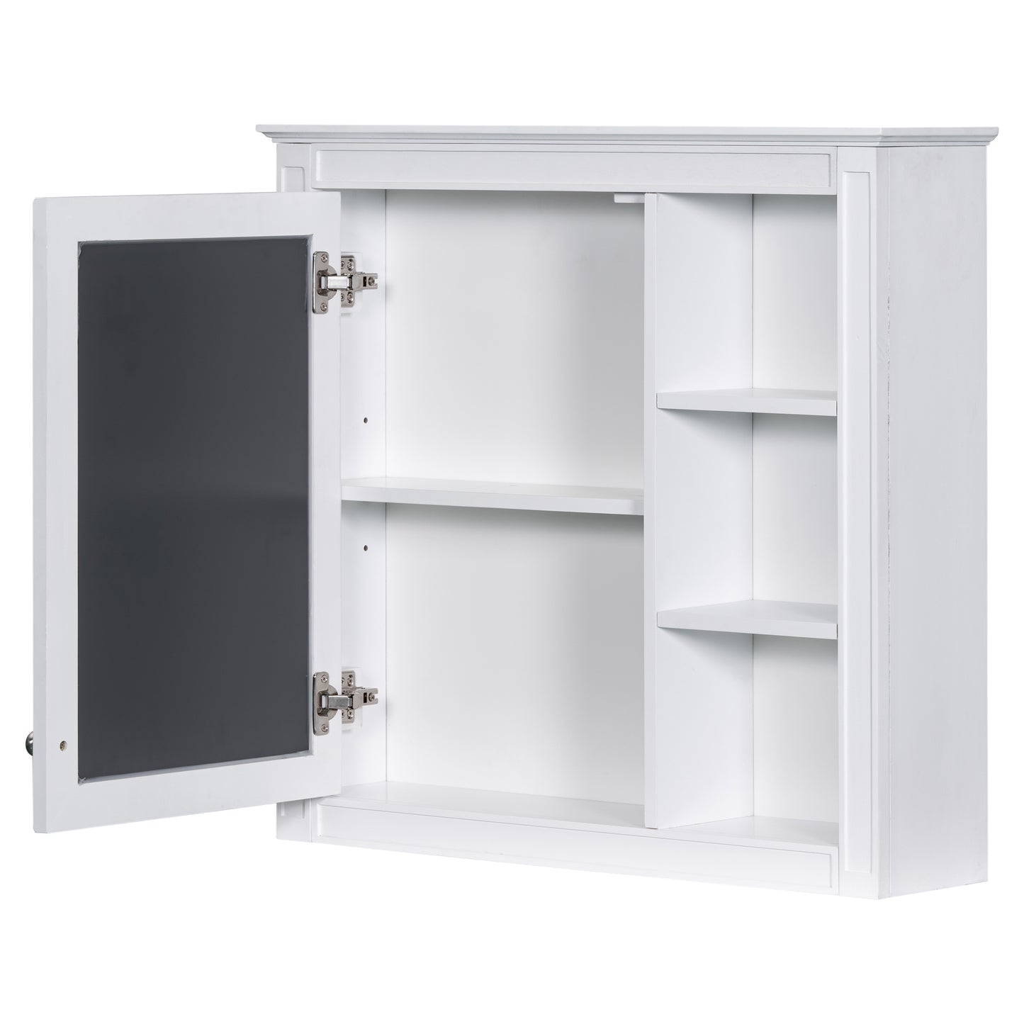 30'' Modern Bathroom Vanity with Sink & Mirror Cabinet - White
