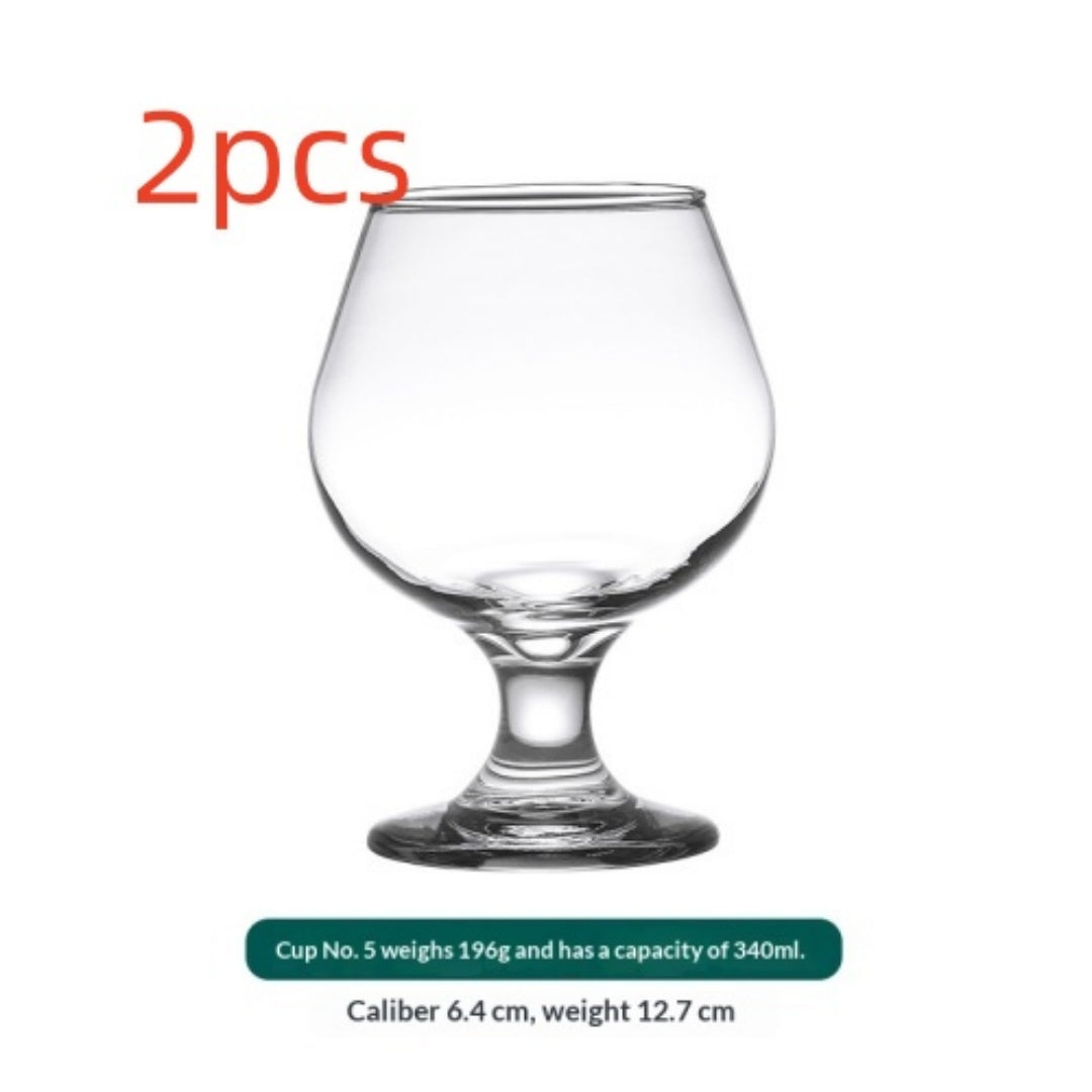 Short-Stemmed Wine Glass Set - Multiple Sizes & Quantities for Red & Brandy