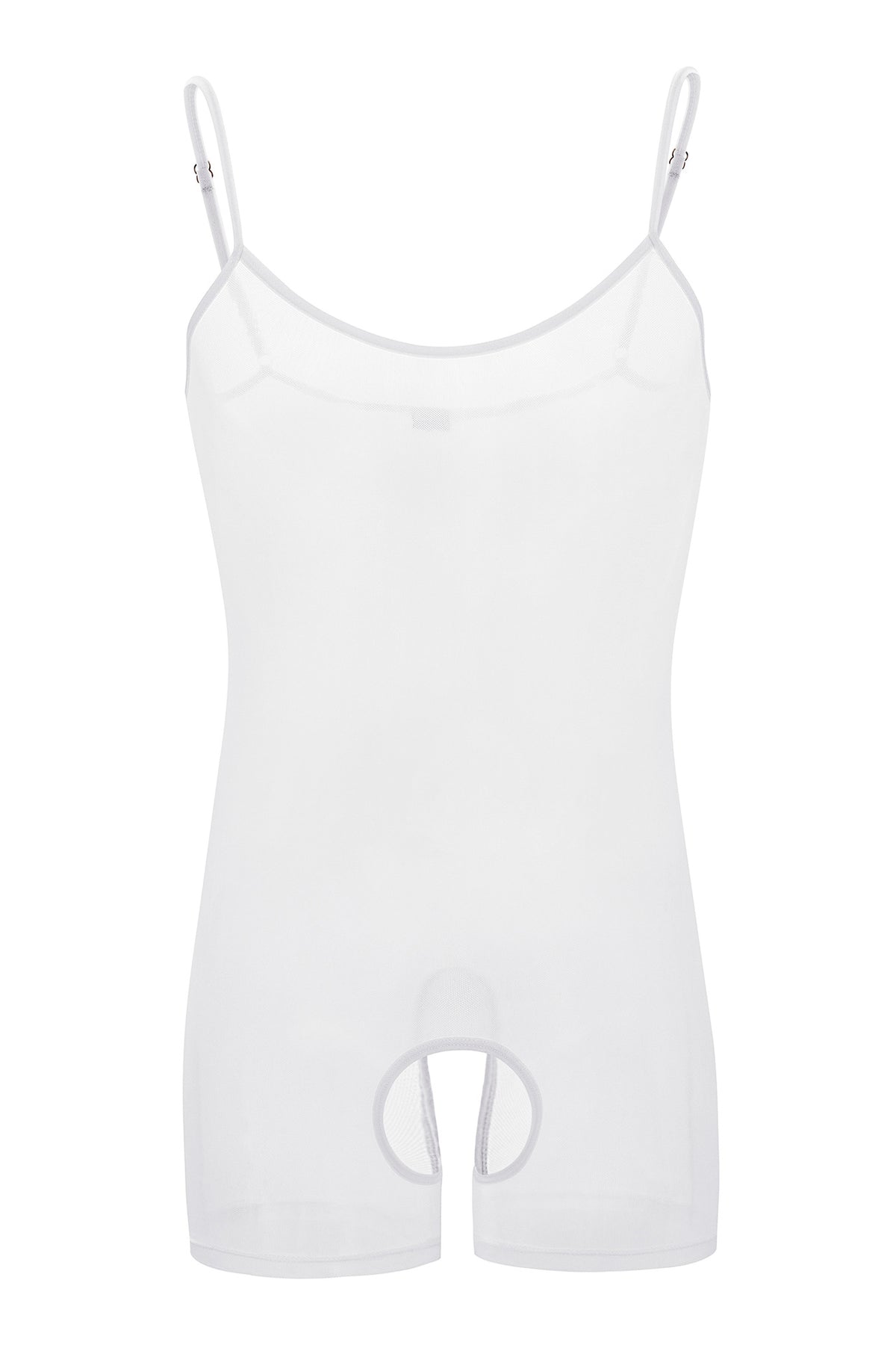 Unisex Mesh Open-Hole Vest - See-Through Lingerie for Adult Wear
