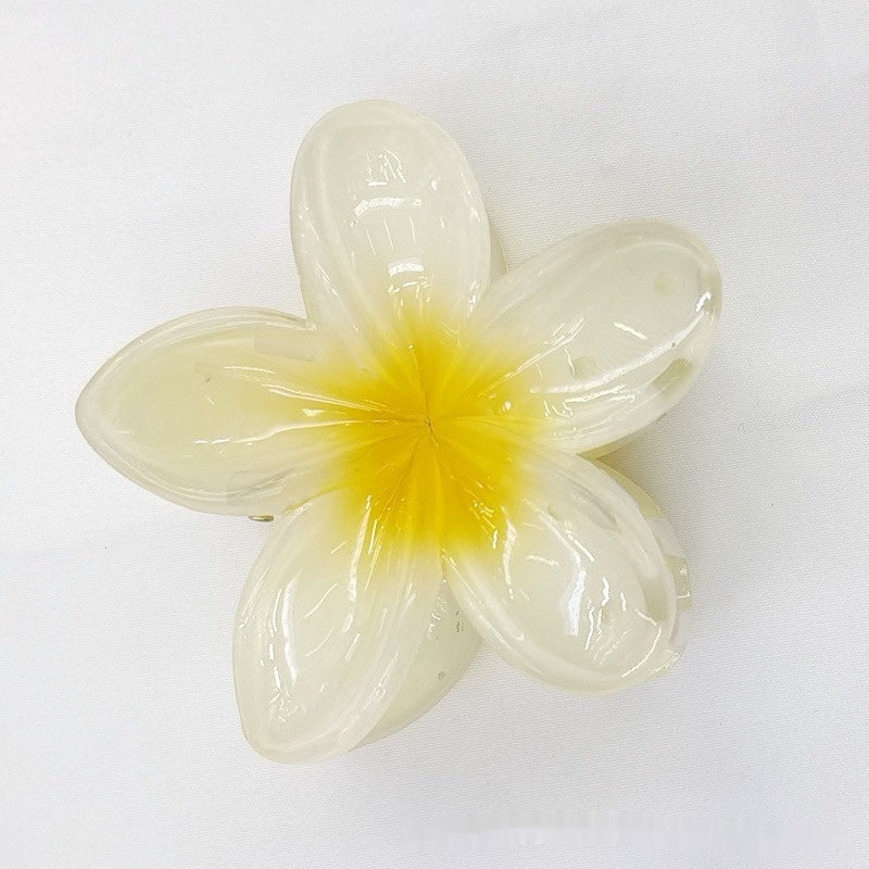 Flower Hair Clip with Egg Bauhinia Flower Back Spoon Grip - Multiple Colors