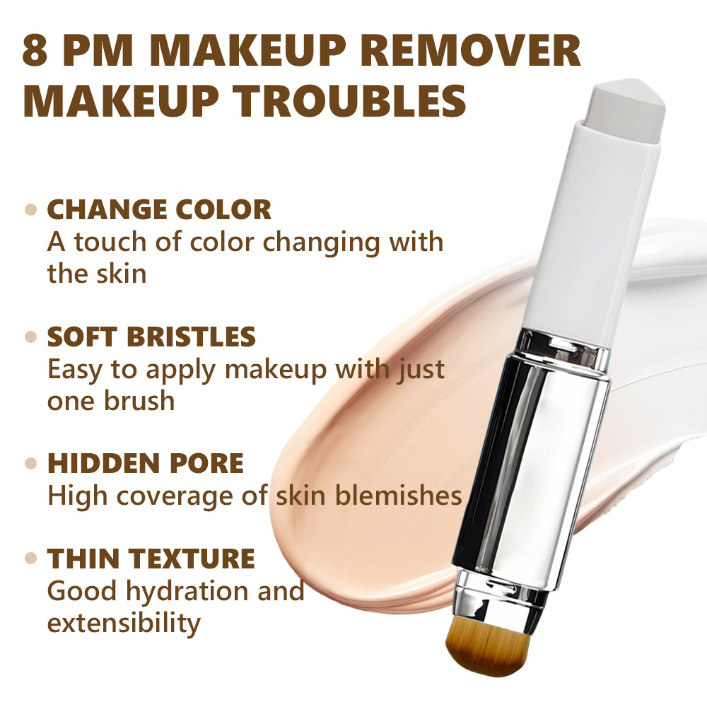 2-in-1 Color Changing Foundation Stick - Moisturizing Makeup 13g