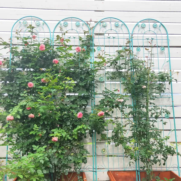 Metal Garden Trellis - 86.7" x 19.7" Rustproof Support for Climbing Plants