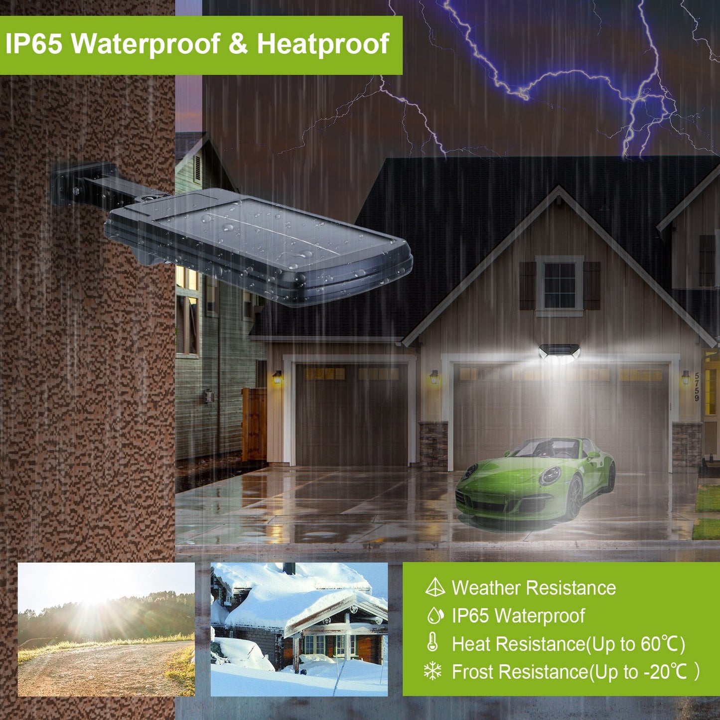 Solar Powered LED Wall Lights Outdoor Waterproof Motion Sensor with Remote Control