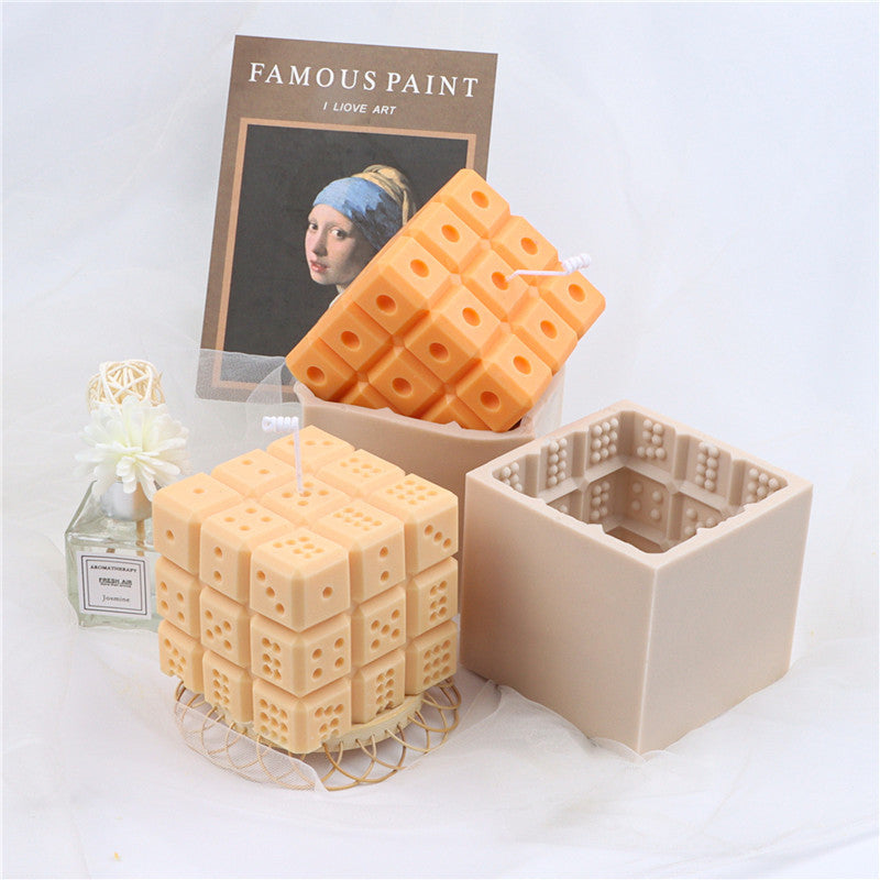 Square Dice Candle Mold Silicone for Handmade Aromatherapy Candles