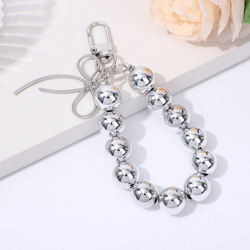 Beaded Phone Lanyard with Pendant Chain – Portable Keychain & Wrist Strap