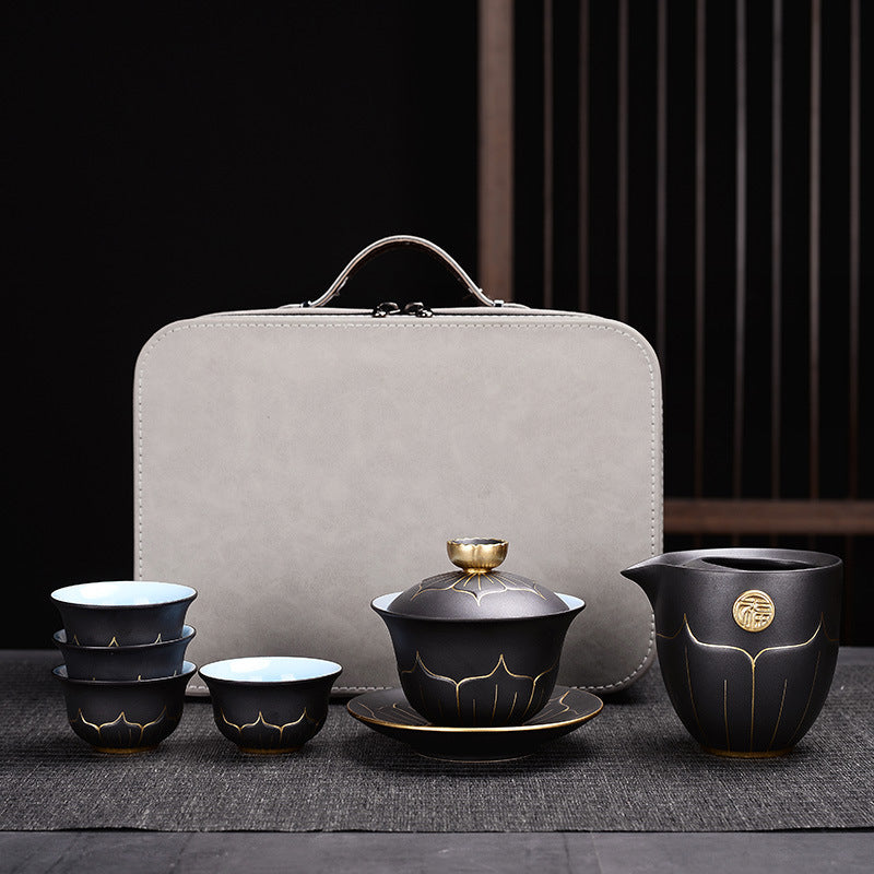 Ceramic Gaiwan Tea Set with Multiple Variants - Traditional Chinese Style