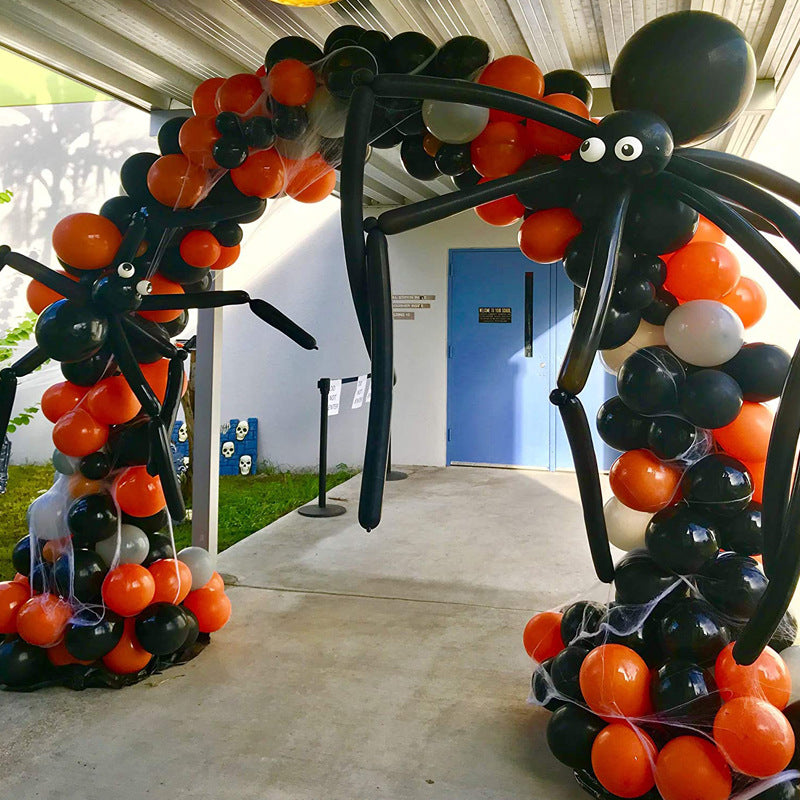Halloween Balloon Chain Kit - Ghost Theme Latex Party Decorations, 176pcs