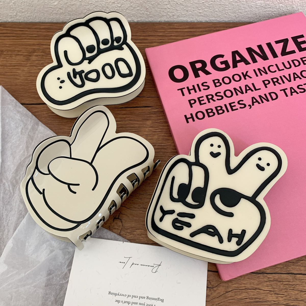 Thumb Gesture Hair Barrettes