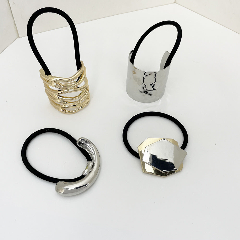 Alloy Ponytail Hair Rope - Simple Style