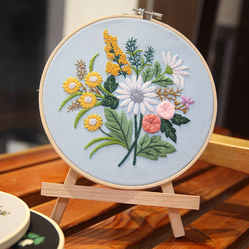 Beginner Cross-Stitch Embroidery Kit for DIY Arts and Crafts