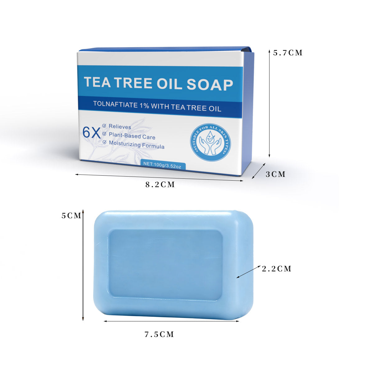 Blue Tea Tree Bar Soap - 100g