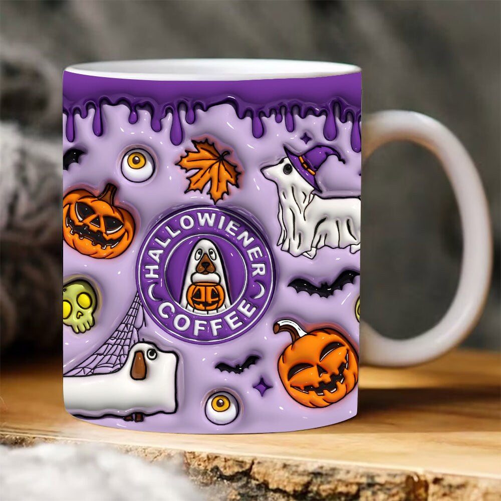 Halloween Pumpkin Ceramic Coffee Mug - 350ml Colorful Home Drinkware