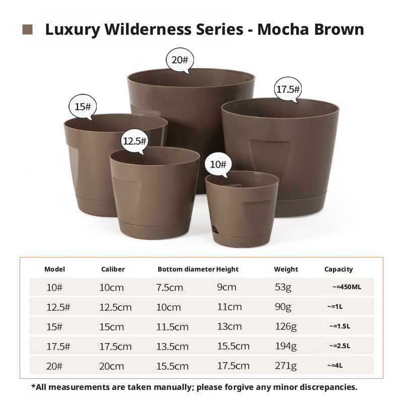 Round Flowerpot with Wide Mouth Cream White 15×11.5×13cm - Home Garden Decor