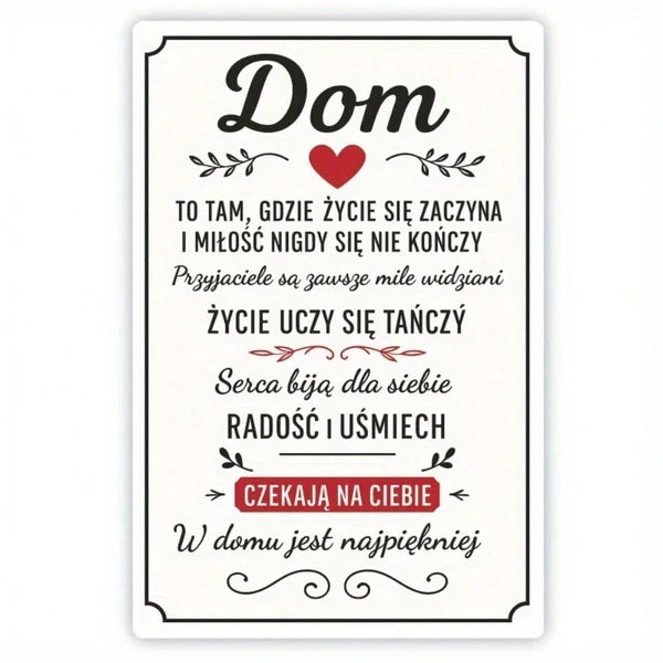 Metal Tin Wall Sign - 20 cm x 20 cm Decorative Art