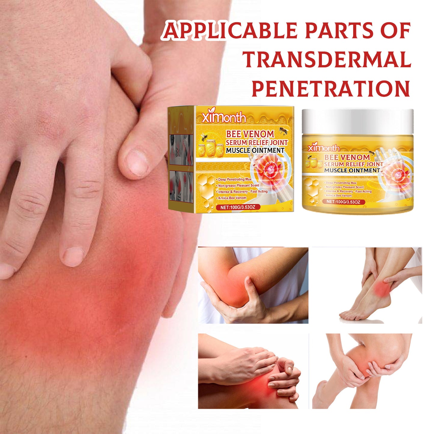 Joint Neck Cream with Bee Venom & Arnica - 100g Pain Relief Body Care