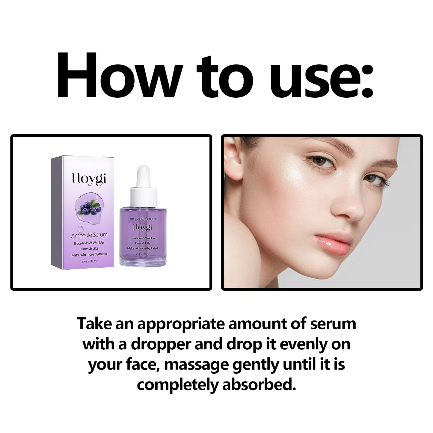 Anti-Aging Ampoule Serum with Vitamin C & Hyaluronic Acid, 30ml