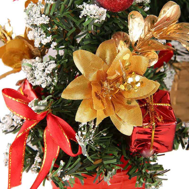 Mini Artificial Christmas Tree Decorations 20cm Family Holiday Decor Set