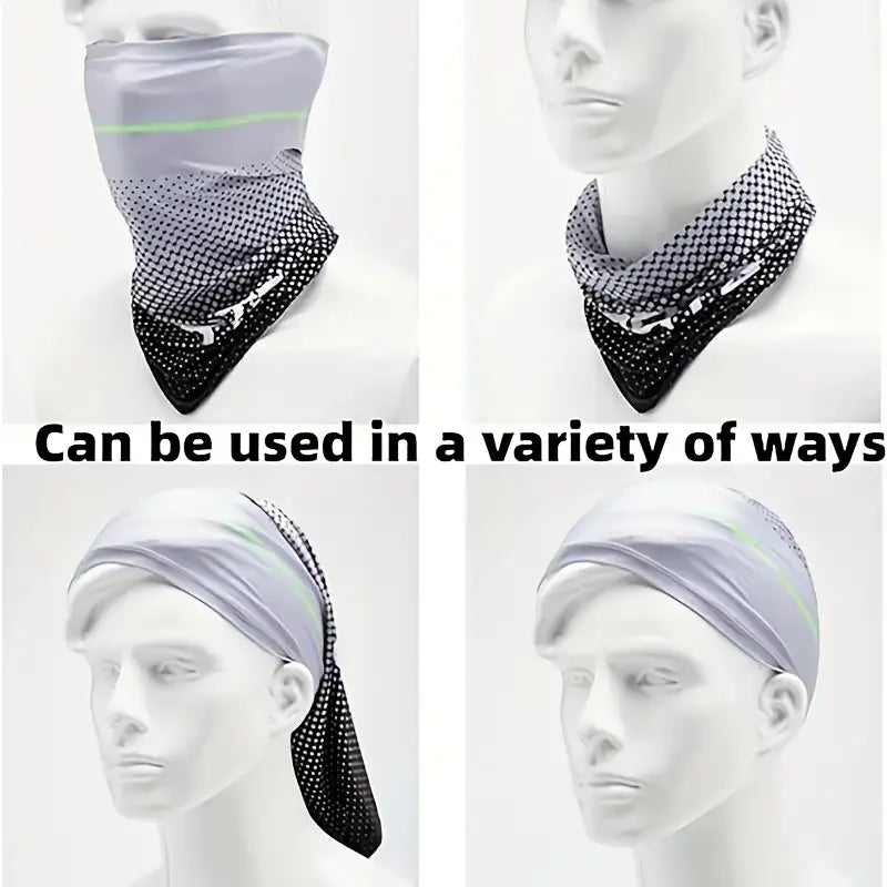 UV Resistant Ice Silk Cooling Sleeves & Face Mask Scarf Set