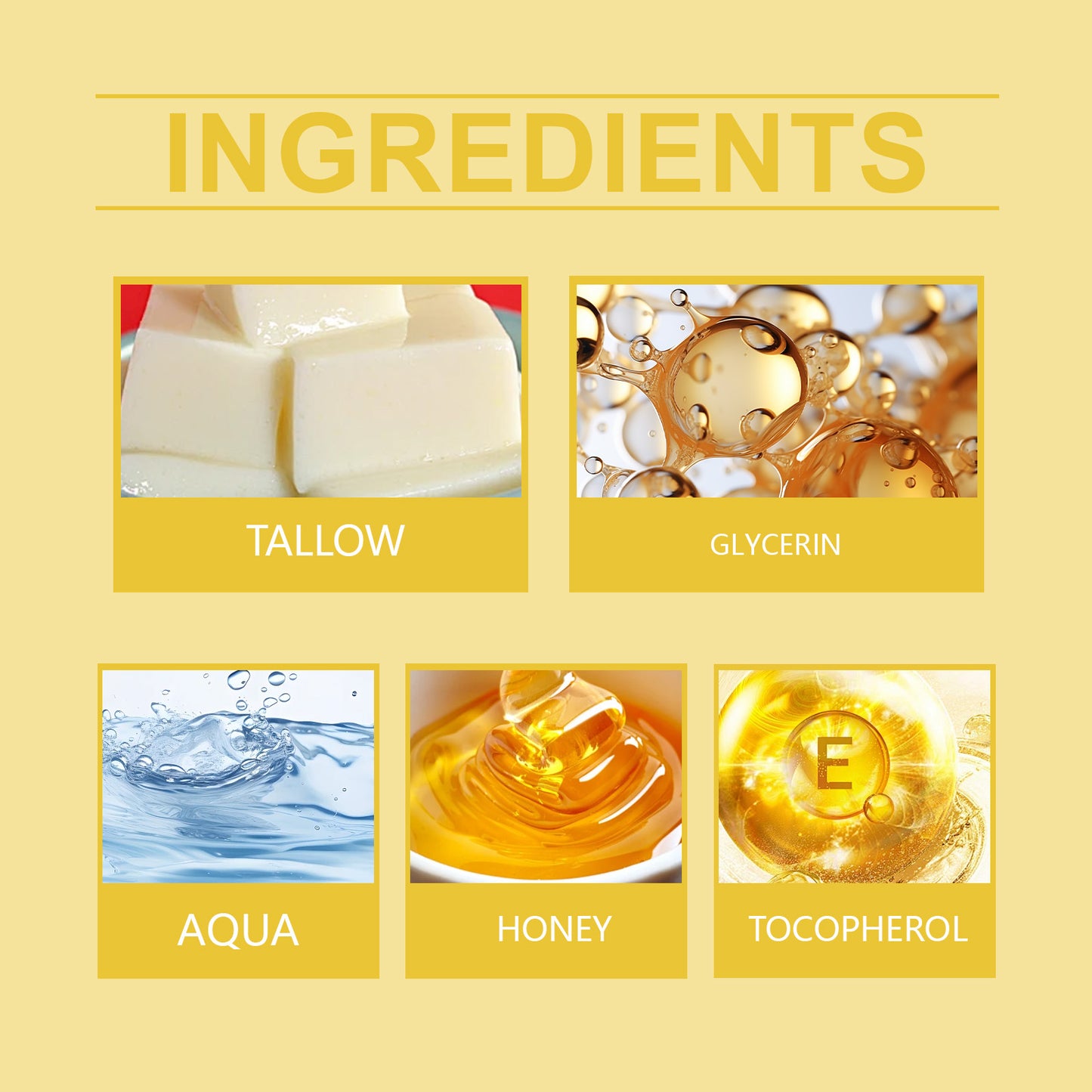 Tallow Moisturizing Cream with Honey & Vanilla - Deep Hydration Body Butter