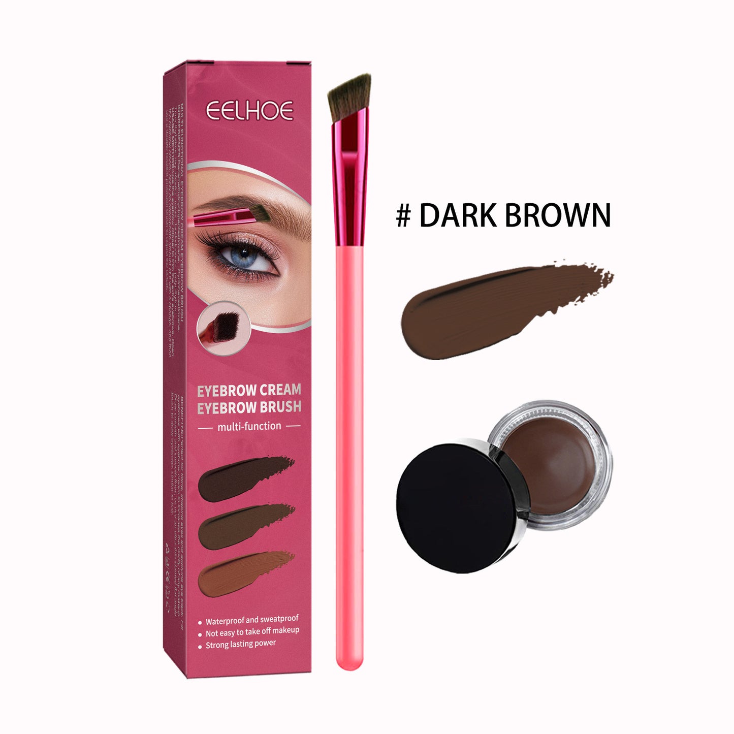 Multi-Function Eyebrow Brush Set for Shaping & Filling - Natural Finish