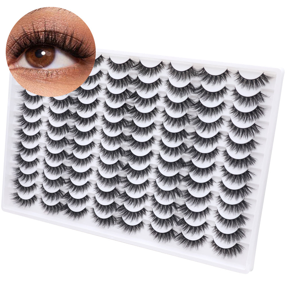 3D False Eyelashes - Multi-layered Realistic Soft Black Lashes