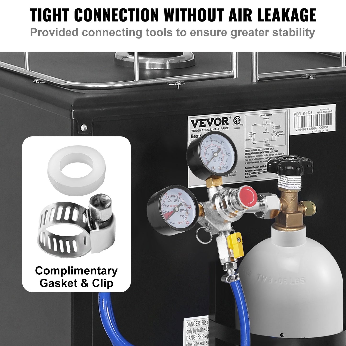 CO2 Regulator with Adjustable Pressure 0-60 PSI - Heavy Duty