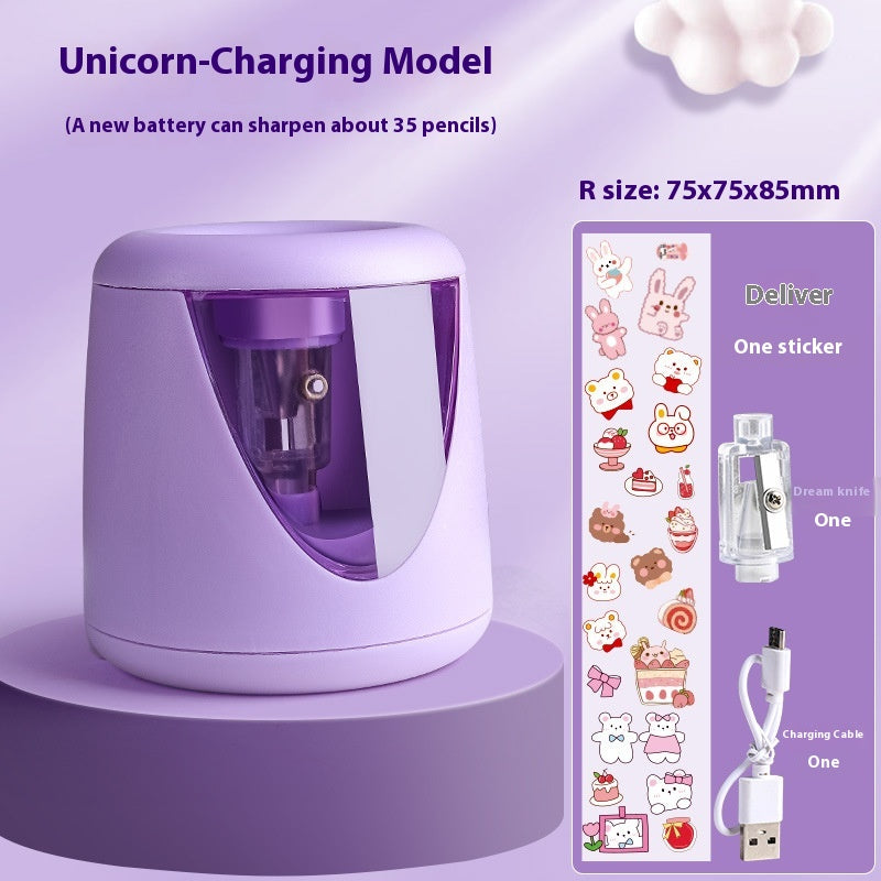 Electric Children's Pencil Sharpener Portable Auto Sharpener for Kids