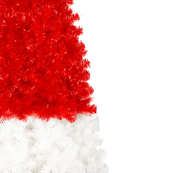 6FT Artificial Christmas Tree with LED Lights - Santa Hat Shape