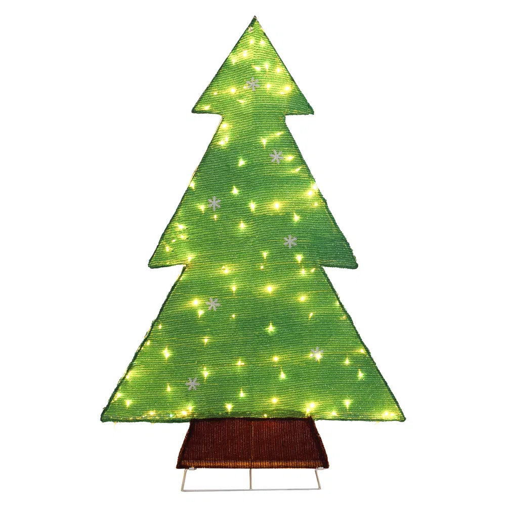 4FT Pre-Lit Christmas Tree with 110 Warm White LED Lights