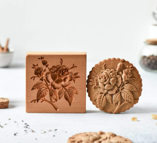 Cookie Cutter & Stamp Set for Baking - Provance Rose Style, Multiple Variants