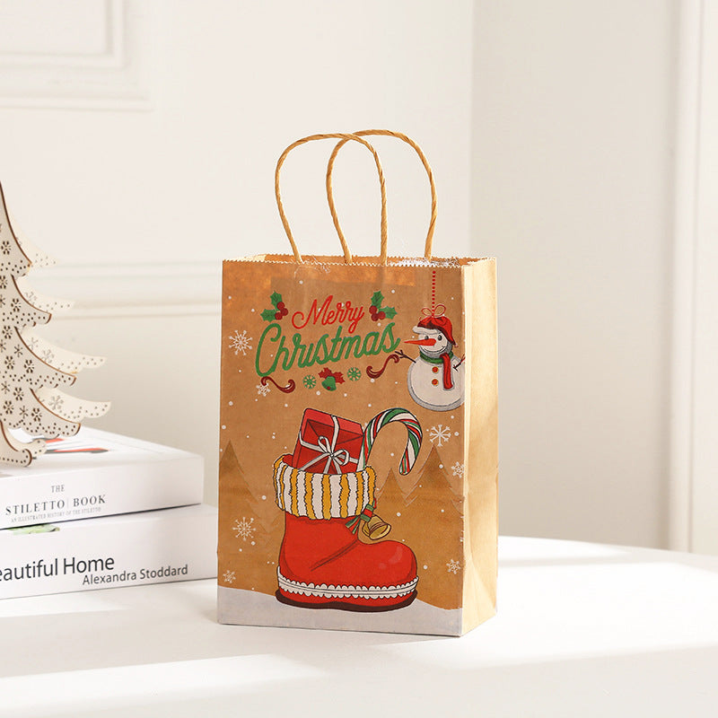 Christmas Gift Paper Bag - Festive Kraft Paper Gift Bag for Holiday Decor