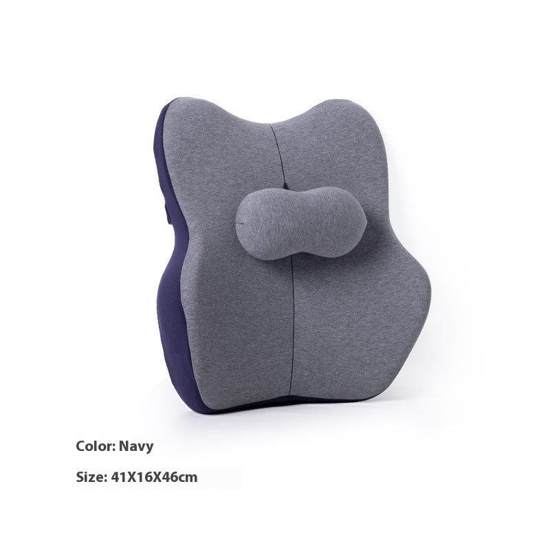 Lumbar Support Pillow Seat Back Waist Cushion Memory Foam for Home & Office