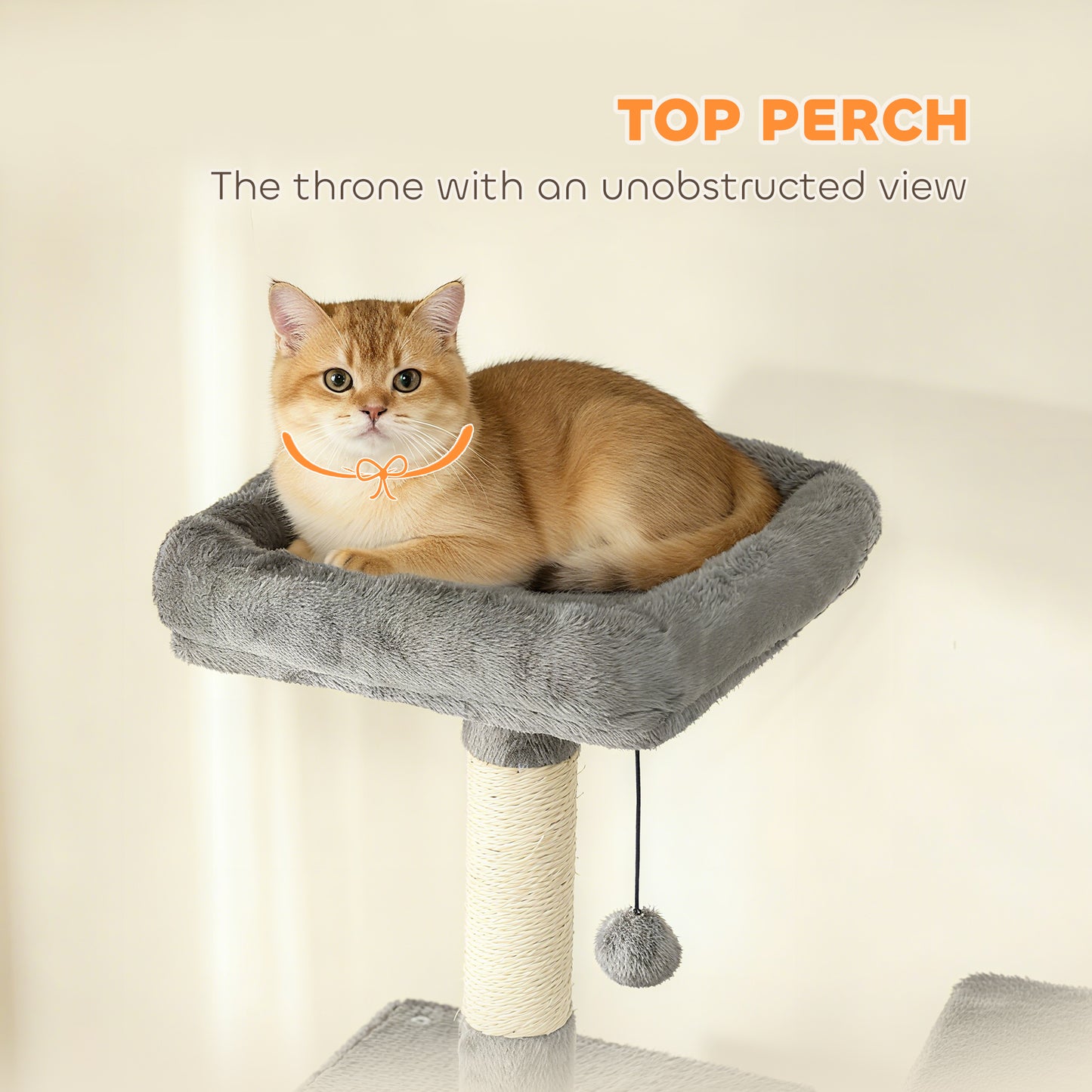 80-Inch Multi-Level Cat Tree Tower with Condos Hammocks & Scratching Posts
