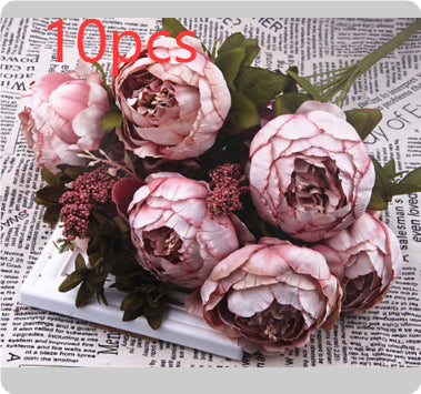 Artificial Peony Flowers Set - Decorative Silk Flowers for Home & Garden